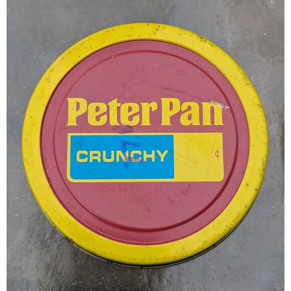 VTG Peter Pan Glass Peanut Butter Jars 80s Matching Creamy Crunchy Retro Yellow - Picture 10 of 10